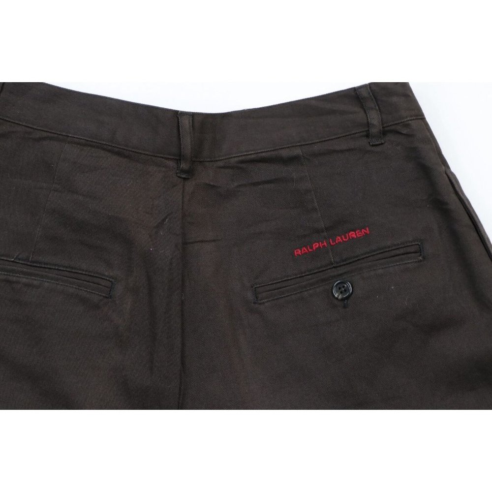 Vintage 90s Polo Sport Ralph Lauren 6 Faded Spell Out Pleated Chino Shorts - Picture 7 of 8